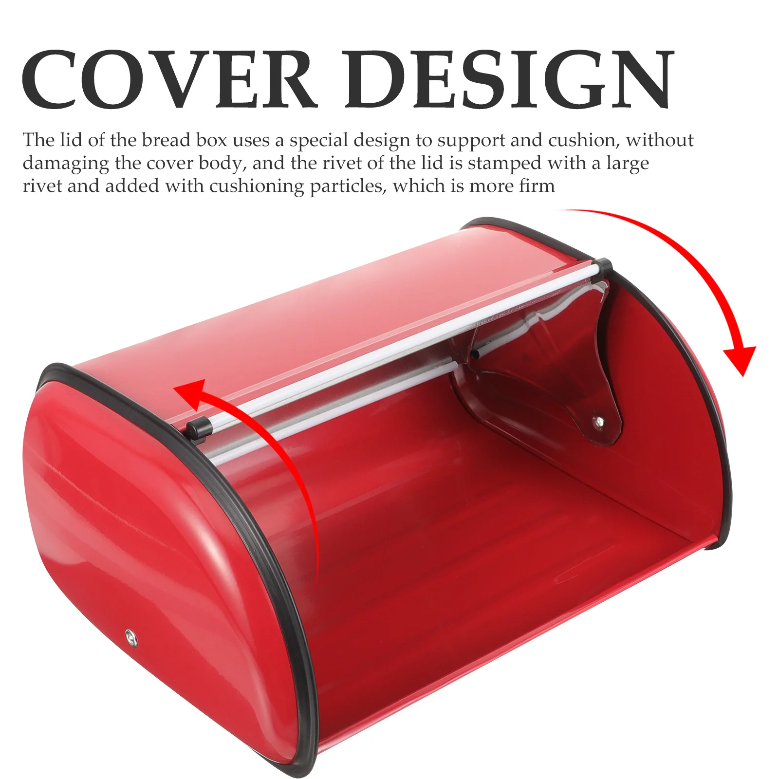 

Kitchen Bread Box Large Capacity Metal Bread Holder for Countertop Home Bakery Farmhouse Storage Container Vintage Breadbox