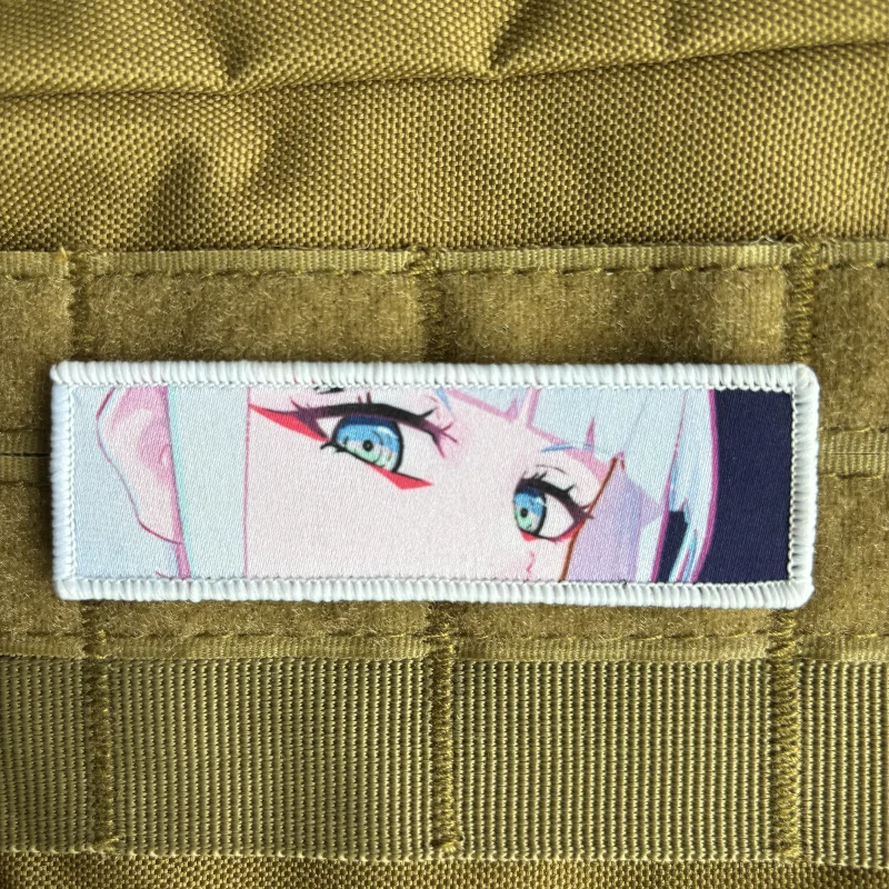 Lucy Augen Blick Moral taktische Abzeichen Punk Mädchen Spiel Charakter Anime gedruckt Hook & Loop Patches Militär Armbinde Rucksack Aufkleber