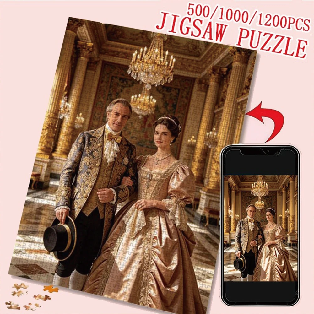 35/300/500/1000pcs Personalized Custom Photo Puzzle Parent Child Photo Custom Gift Jigsaw Puzzle Jigsaw Board