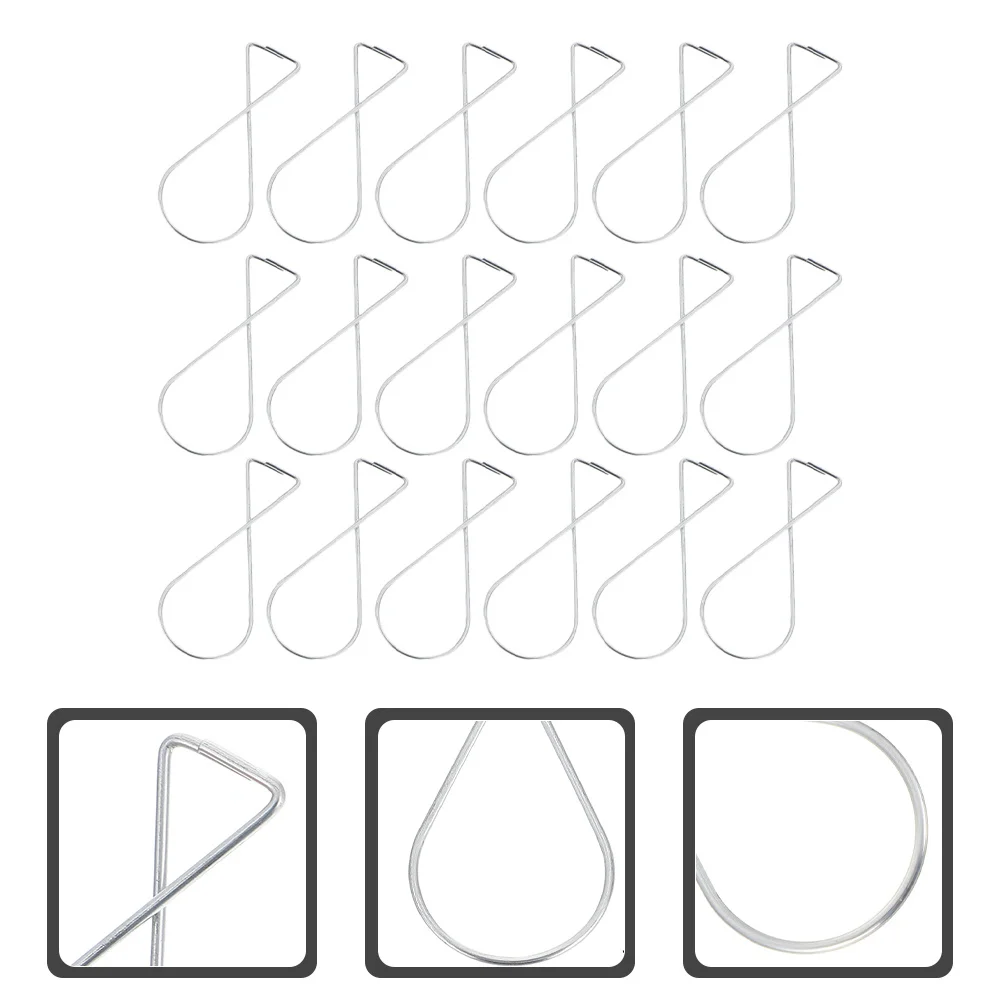 50pcs Rebound Hooks Rust Resistant Steel For Hanging Plants Posters Lights Banners Decorations Grid Clip Home Office Party