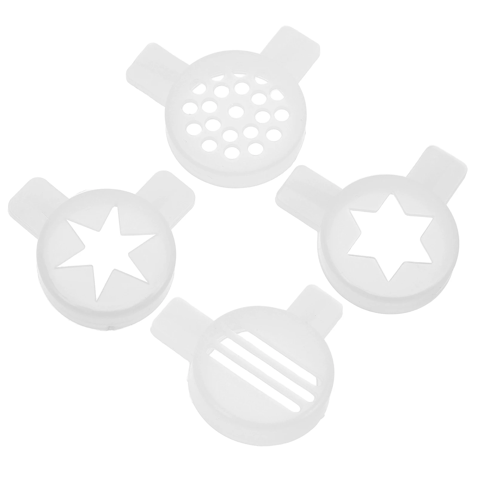 

4Pcs Ice Cream Machine Nozzles Set Commercial Grade Shaping Tips for Ice Cream Maker Reusable Nozzles Suitable for Dessert Shops