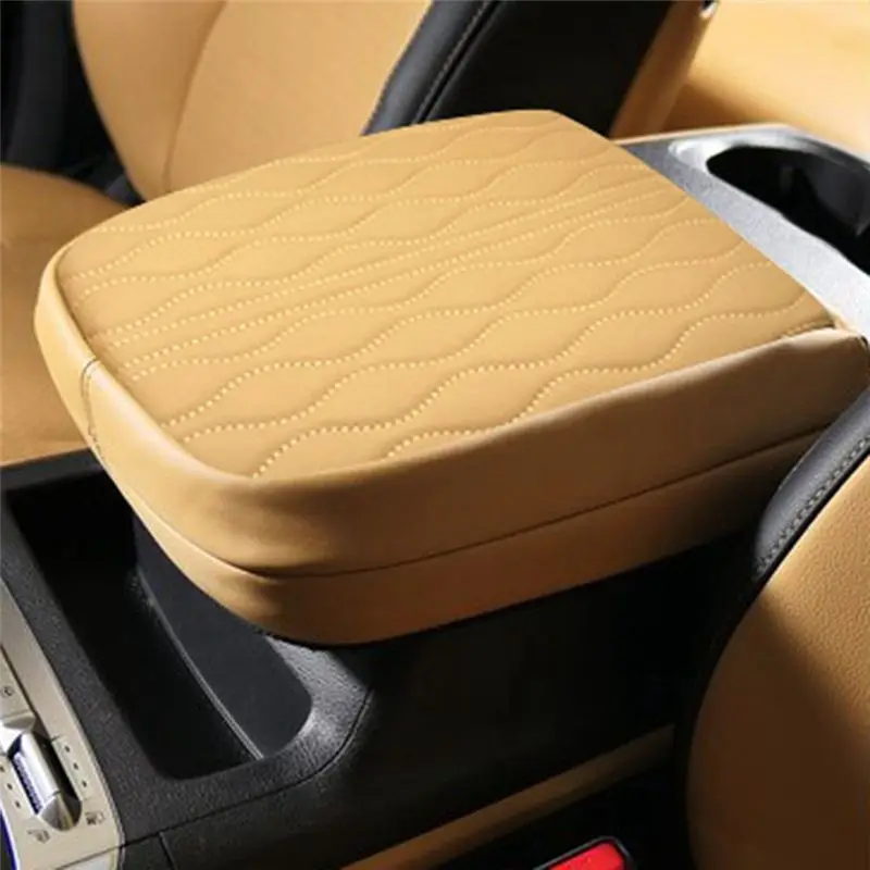 Car Center Console Armrest Box Pad Mat Cushion Cover Car Armrest Cover Camel Fit For Kia Carnival
