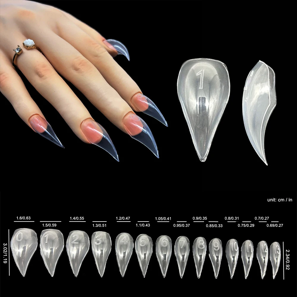 Zestaw do manicure: profesjonalne formy do paznokci, tipsy do budowania żelowych, pełne pokrycie, akrylowe, wielokrotnego użytku, do zdobienia paznokci.