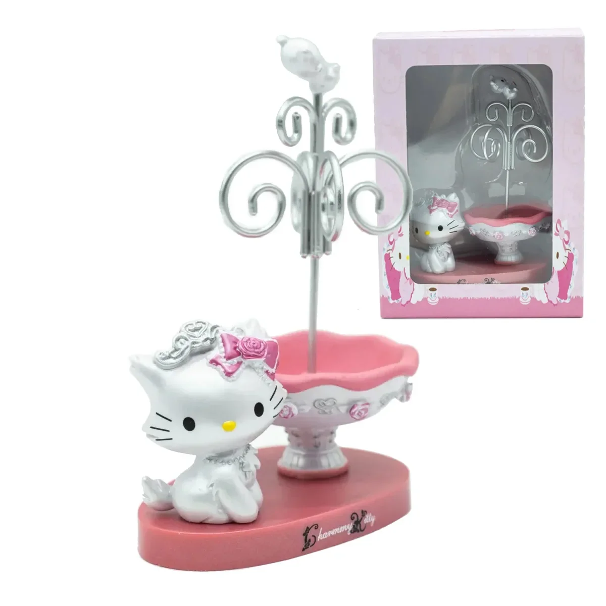 Sanrio Charmmy Kitty Hellokitty's Pets Cute Doll Mini Figurine Table Decoration Kids Girls Birthday Gifts Collectible Figure Toy