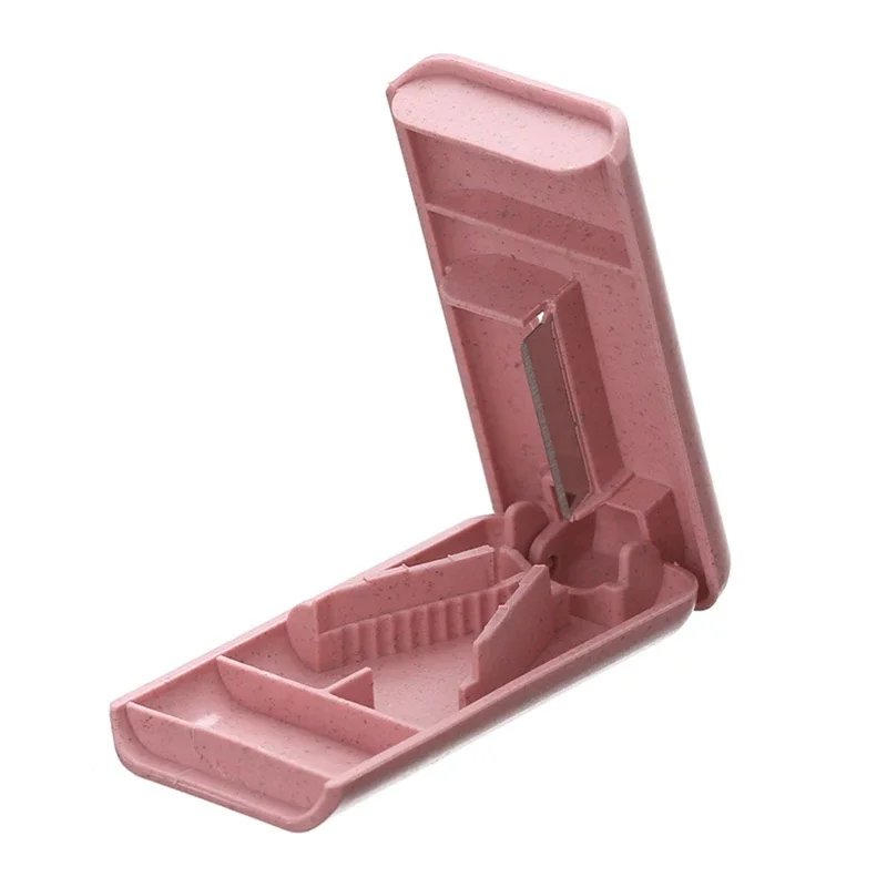 1pc Mini Nützliche Tragbare Medizin Pillen Halter Tablet Cutter Splitter Tabletten Fall Lagerung Box Tablet Cutter Teiler