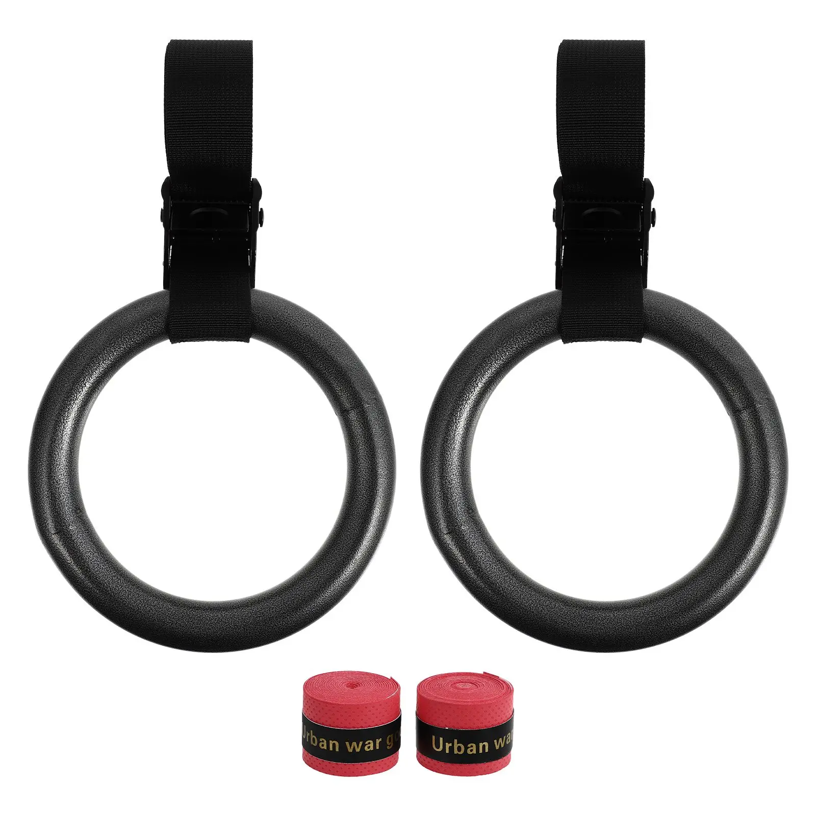 2Pcs Gymnastic Rings Durable Steel Home Exercise Equipment Portable Calisthenics Long-lasting Wear-resistant Fitness Accessories
