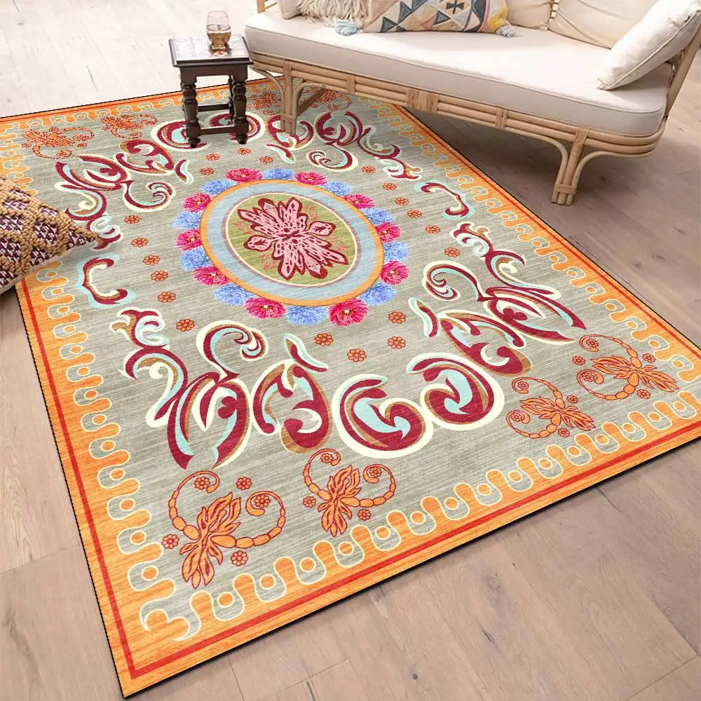 

European Ethnic Style Carpets for Living Room,Non-slip Floor Mat,Retro Area Rugs,Home Decoration,Bedroom and Parlor,Persian Area