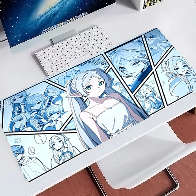 Mouse Pad kawaii Gaming Accessories Frieren At The Funeral E-sports Players Gamers Desk Mat Anime Keyboard Mat Office Mousepad
