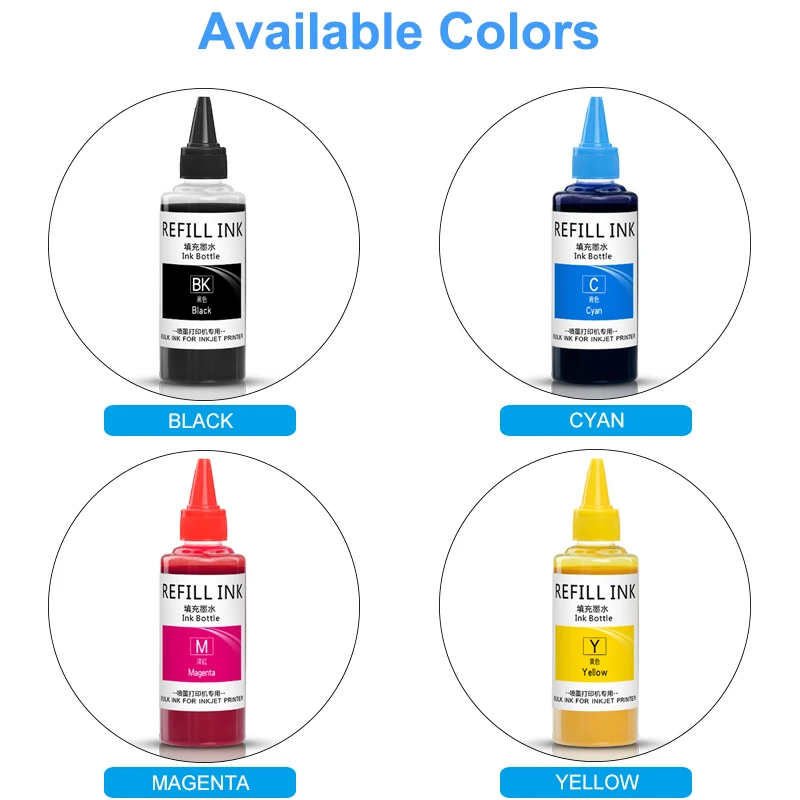 100ML Pigment Ink Refill Ink For HP 950 951 932 933 952 953 954 955 956 957 711 960 8100 8600 7610 7510 T120 T520 7740 8210 8710