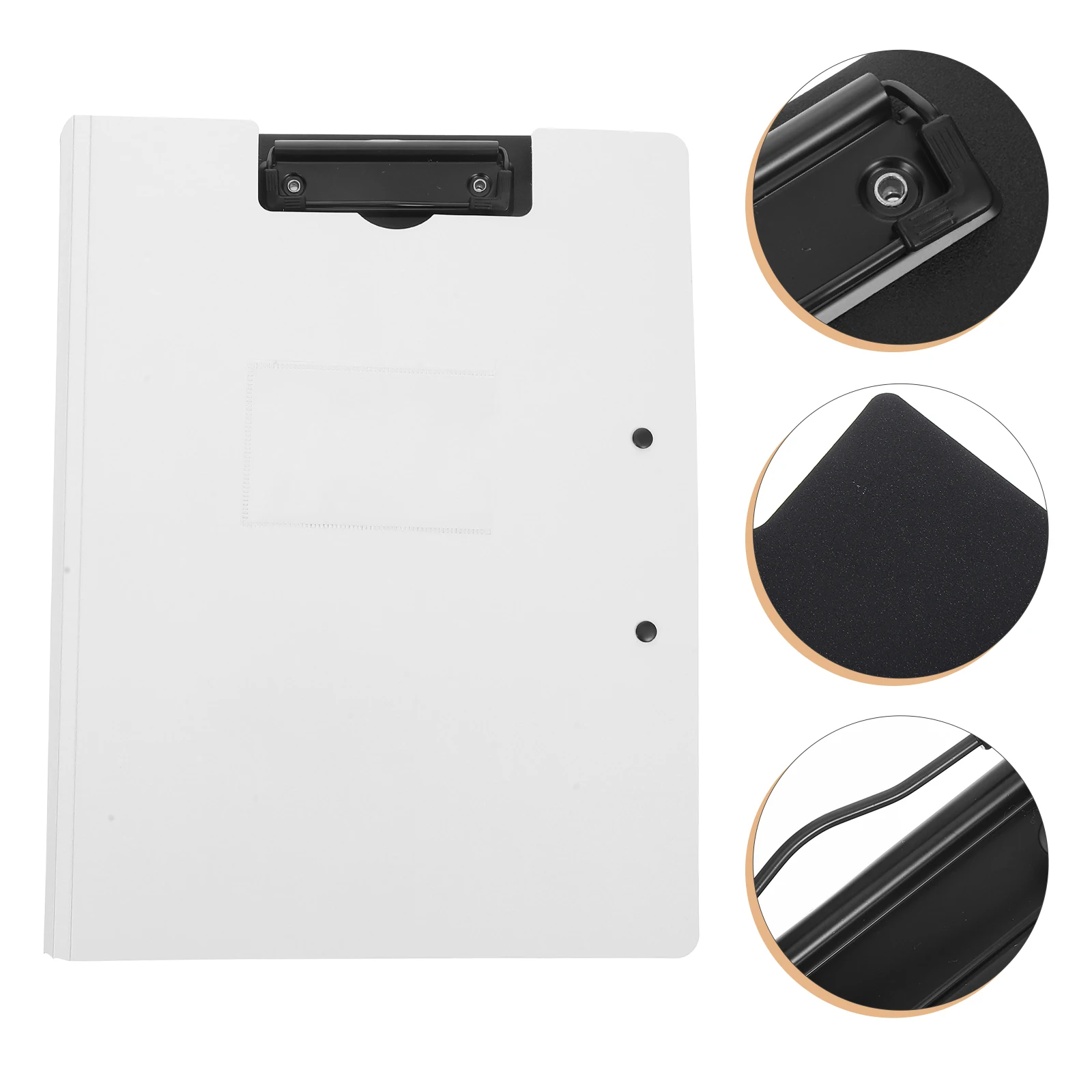 

Dual Clip Folder Board Waterproof Plastic Document Organizer Clipboard For Office Foldable Portable Writing Board