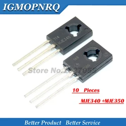 10pcs MJE340 MJE350 TO126 (5PCS MJE340 + 5PCS MJE350 ) TO-126 KSE340 KSE350 TO126 PNP tube NEW