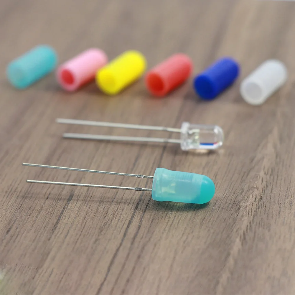 100pcs Green Rubber Caps Covers for 5mm Grain of Wheat Bulbs LEDs NEW XPT02G