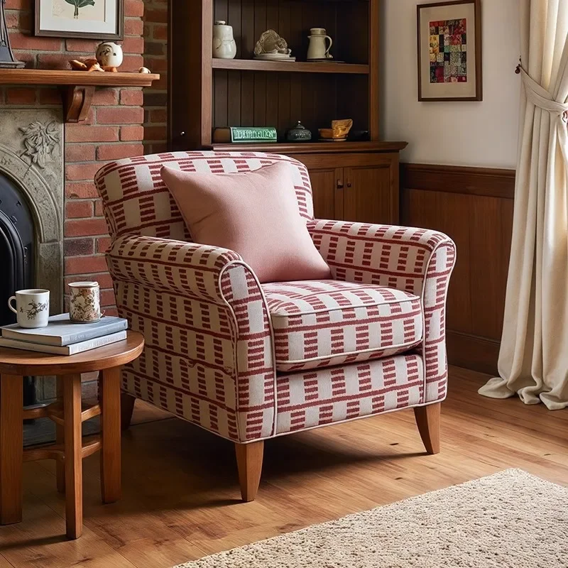 Plaid en tissu rétro américain, canapé simple, salon, maison, chambre à coucher, style antique français