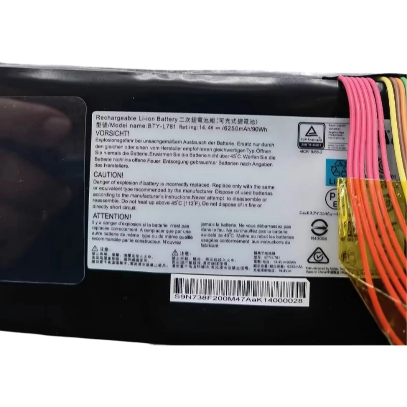14.4V 6250mAh BTY-L781 بطارية الكمبيوتر المحمول ل MSI GT75 تيتان سلسلة GT75 8RF8SF-034CN 8RF-003CN 8RG-271CN 8RG-002CN 8SG-033C #3