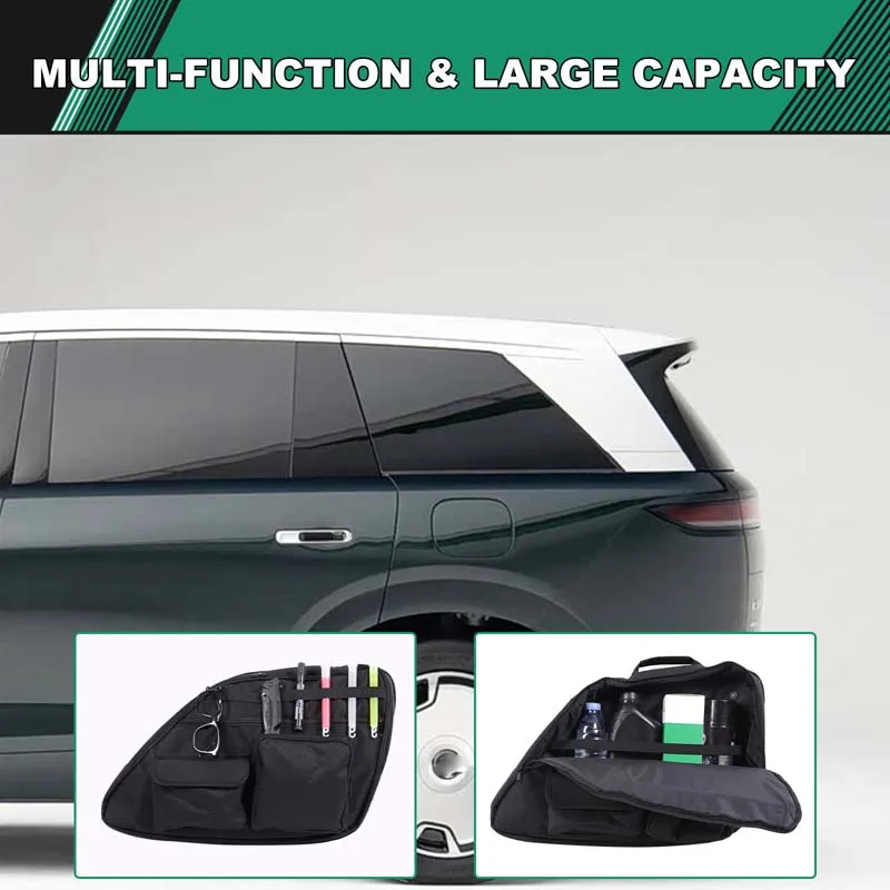 For BYD Tang L Sealion 8 2026 Rear Trunk Side Window Storage Bag Car Trunk Organizer Pouch Stowing Tidying Interior Accessories