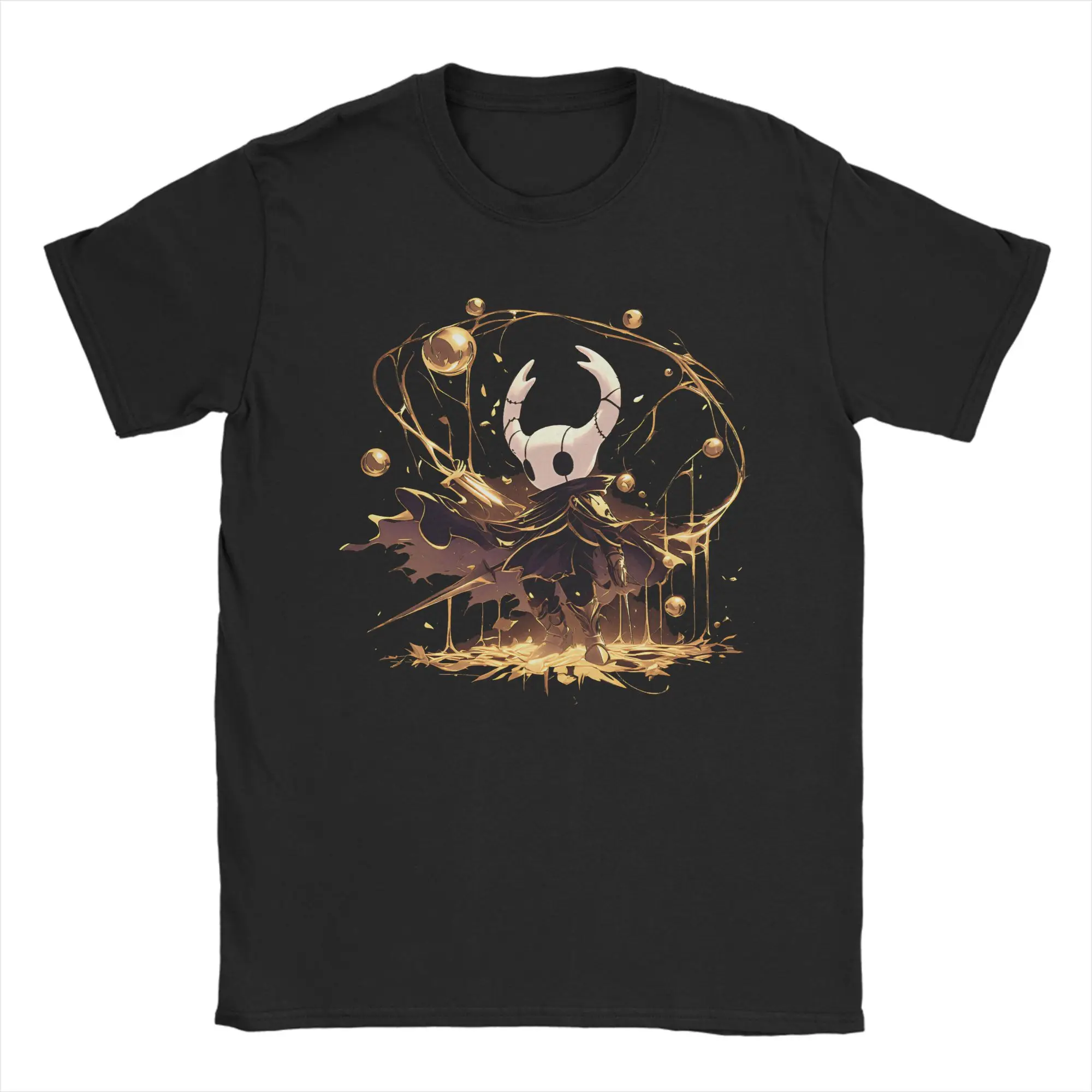 

Мужская футболка Hollow Knight Humor, футболки из чистого хлопка, футболки с короткими рукавами, одежда с круглым вырезом, большие размеры