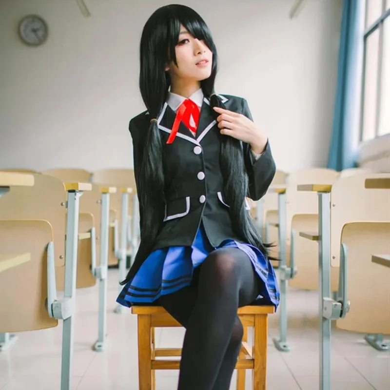 qq34Anime DATE A LIVE Tokisaki Kurumi Cosplay Costumes High School Uniform Coat Shirt Skirt Halloween Carnival Party Suit