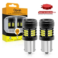 Oprah 2 uds luz LED superbrillante para coche Canbus LED 1156 P21W PY21W 1157 P21/5W 7440 7443 lámpara de freno de señal de giro con ventilador de refrigeración