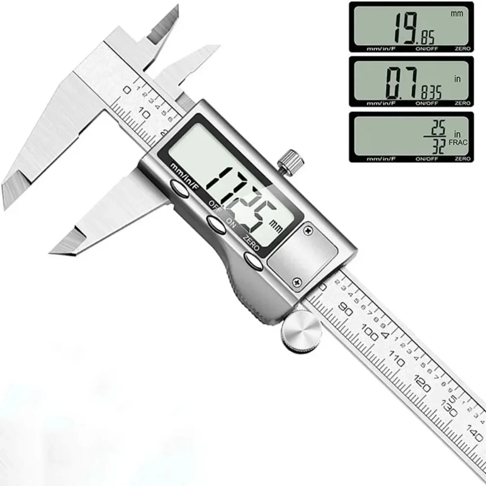 Digital Vernier Caliper 6/8 Inch 150mm/200mm Stainless Steel Electronic Metal Caliper Micrometer Depth Measuring Tools