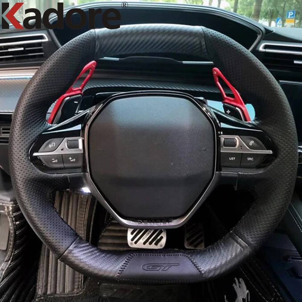 For Peugeot 508 5008 308 3008 208 2008 Aluminum Alloy Car Steering Wheel Shift Paddle Shifter Extended Accessories 2pcs