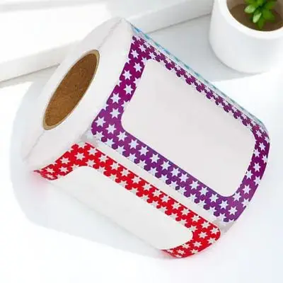 1 لفة فارغة ملصقات للتسمية ذاتية اللصق الملونة فرز العلامات للمنزل المطبخ مكتب اللوازم المدرسية اسم العلامة تسميات