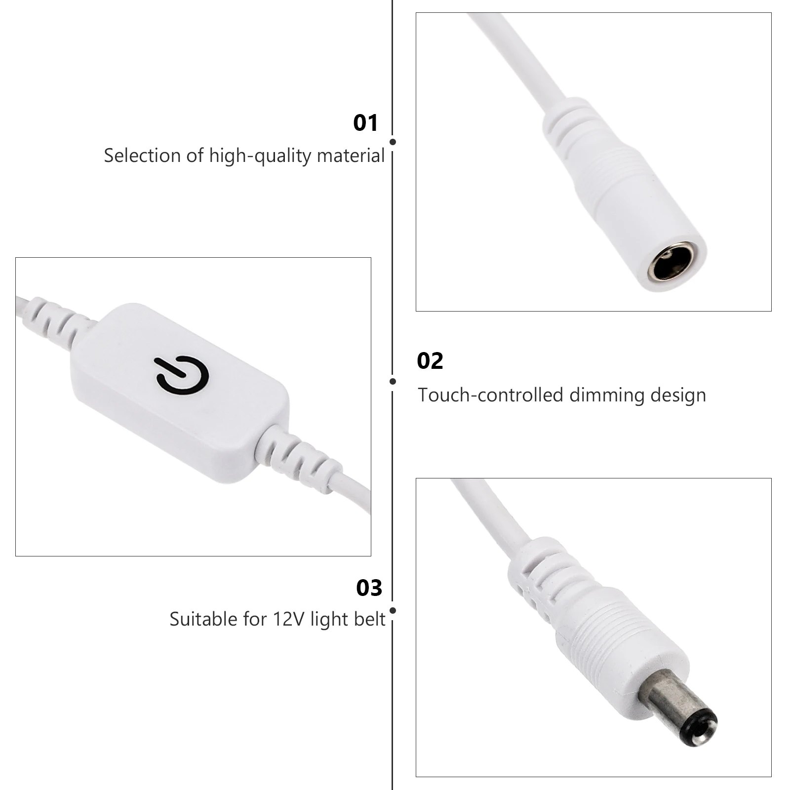 

Touch Adjustment 12V DC White Adjustment Led Controller Switch Max 50W Smart Night Light Adjust