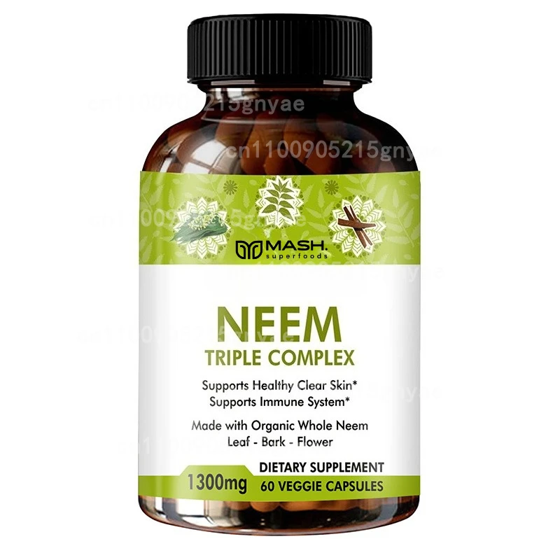 

Herb's Wealth Neem Capsules, 500mg, 60 Vegetarian Capsules, Natural Body Cleansing Supplement