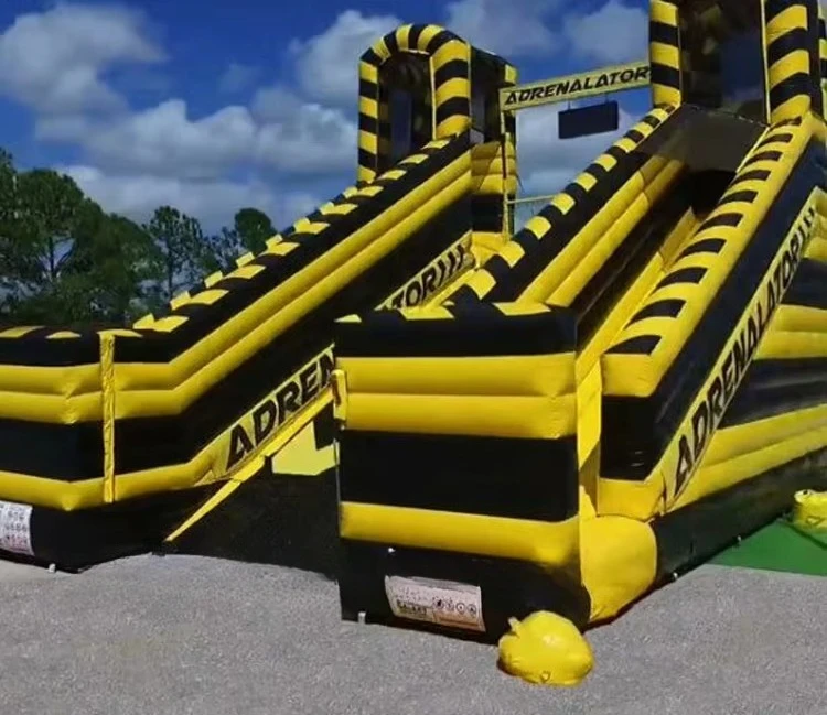 아드레날레이터 익스트림 트레드밀 액션 인플레이터블 스포츠 게임 PVC 모델 슬라이드 놀이 공간용 블로워 액세서리 포함