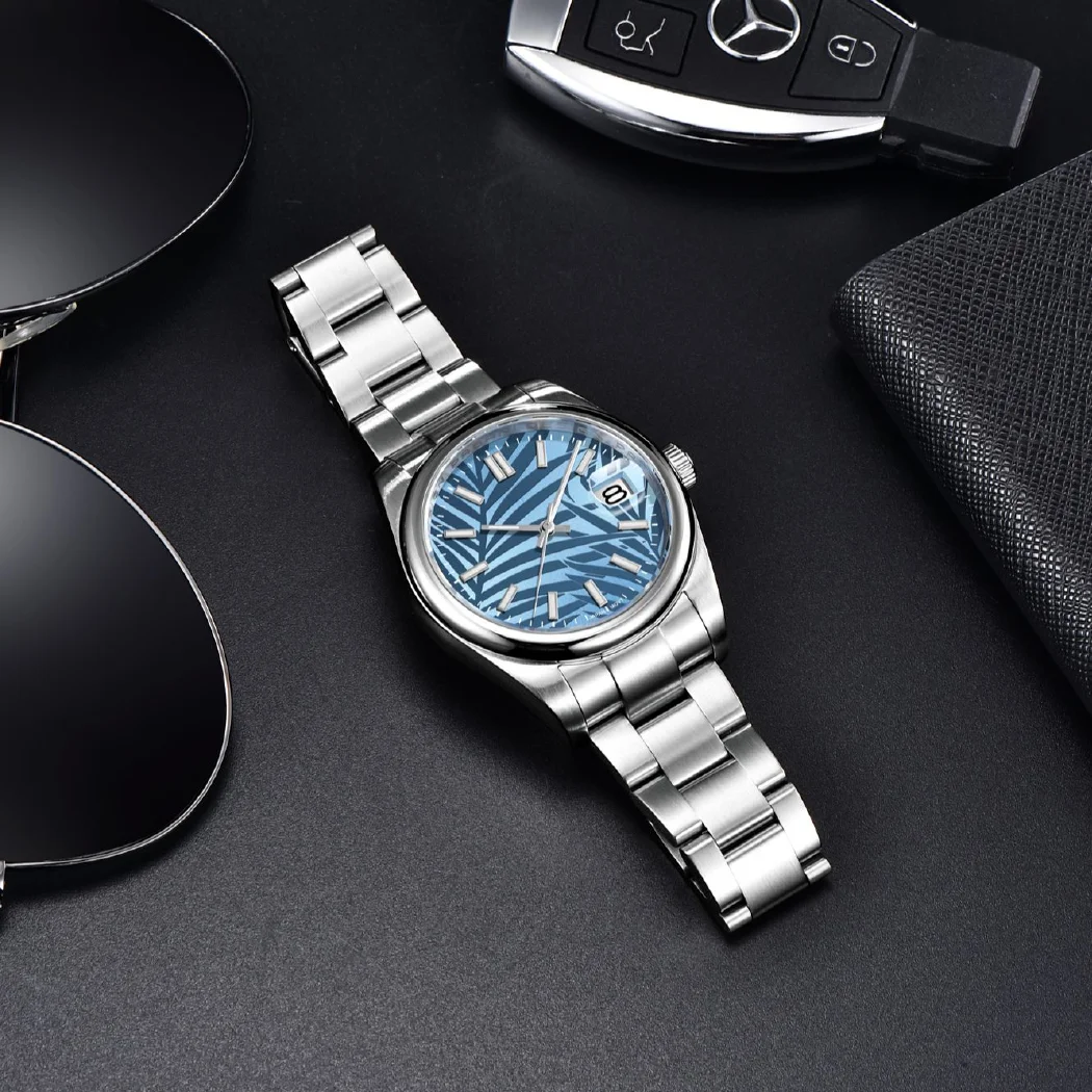 PAGANI DESIGN 39MM Folha De Palmeira Mecânica Relógio De Pulso De Luxo Relógio Automático Para Homens Sapphire espelho NH35A Relógio Relógios Masculinos