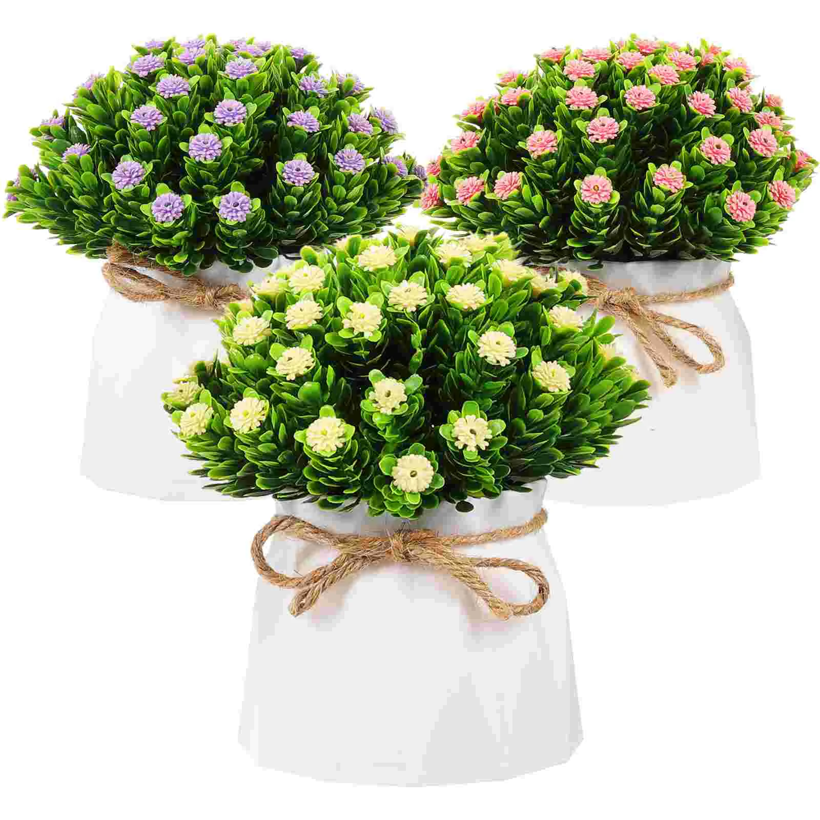 

3 Pcs Plants Artificial Flower Fake Ornaments Gypsophila Flowers Small Bonsai Potted