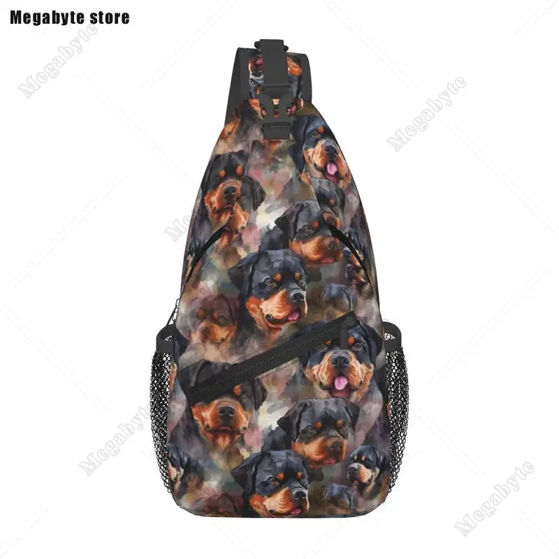 

Rottweilers Sling Bag Men Cool Shoulder Chest Crossbody Backpack Travel Hiking Daypack