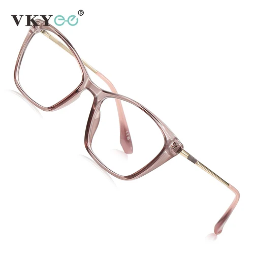 Imagen 2 del producto VKYEE, gafas de lectura con luz azul y ojo de gato de Color a la moda para mujer, gafas fotocromáticas personalizables para miopía, prescripción LS208