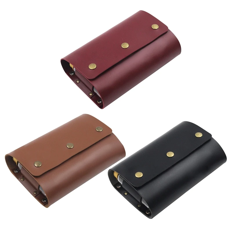 

5Pcs Seasoning Jar Container Bottle Set with PU Leather Bag D5QD