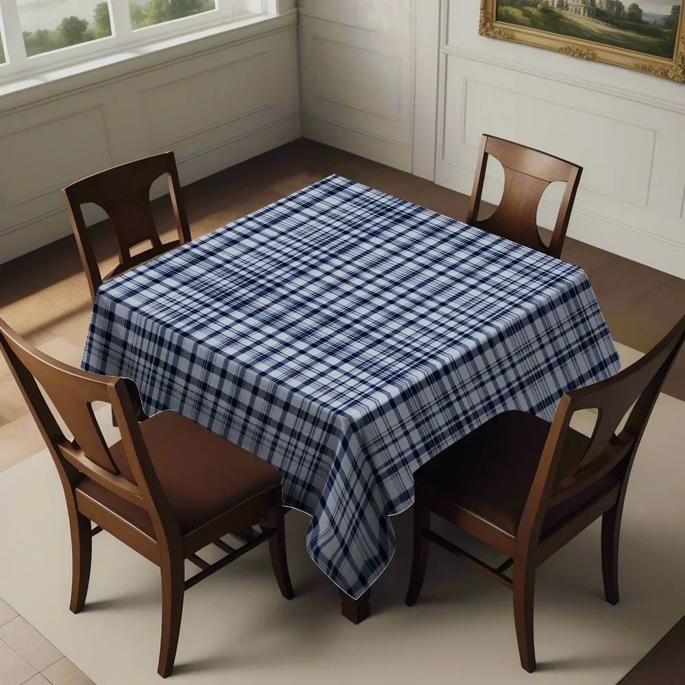 JIT1pc Simple Printed Square Tablecloth, with edge-locking technique, dirt-resistant, no wrinkles, yzb