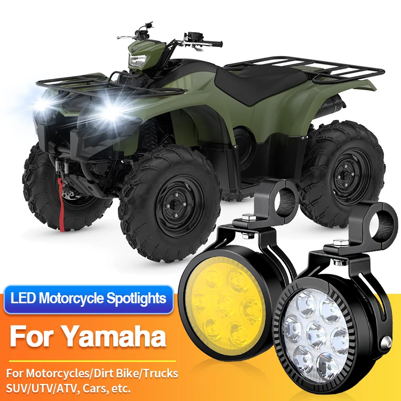 1 Set LED Universal Motorcycles Headlights 2-Color Fog Light Car UTV ATV 12V for Yamaha Adventurer Sport 2/Bolt XVS950 R-Spec