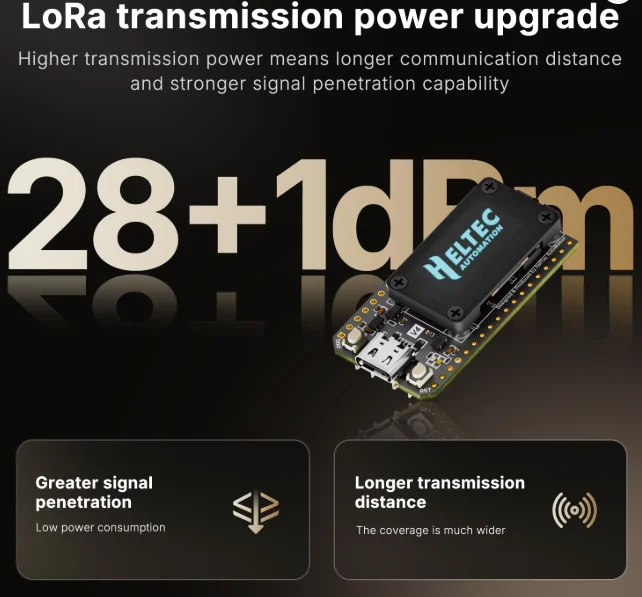 Heltec V4 WiFi LoRa 32 Dev Board ESP32-S3 SX1262 28dBm 16MB Flash 2MB PSRAM 0.96in OLED for IoT Mesh Gateway Dev Projects