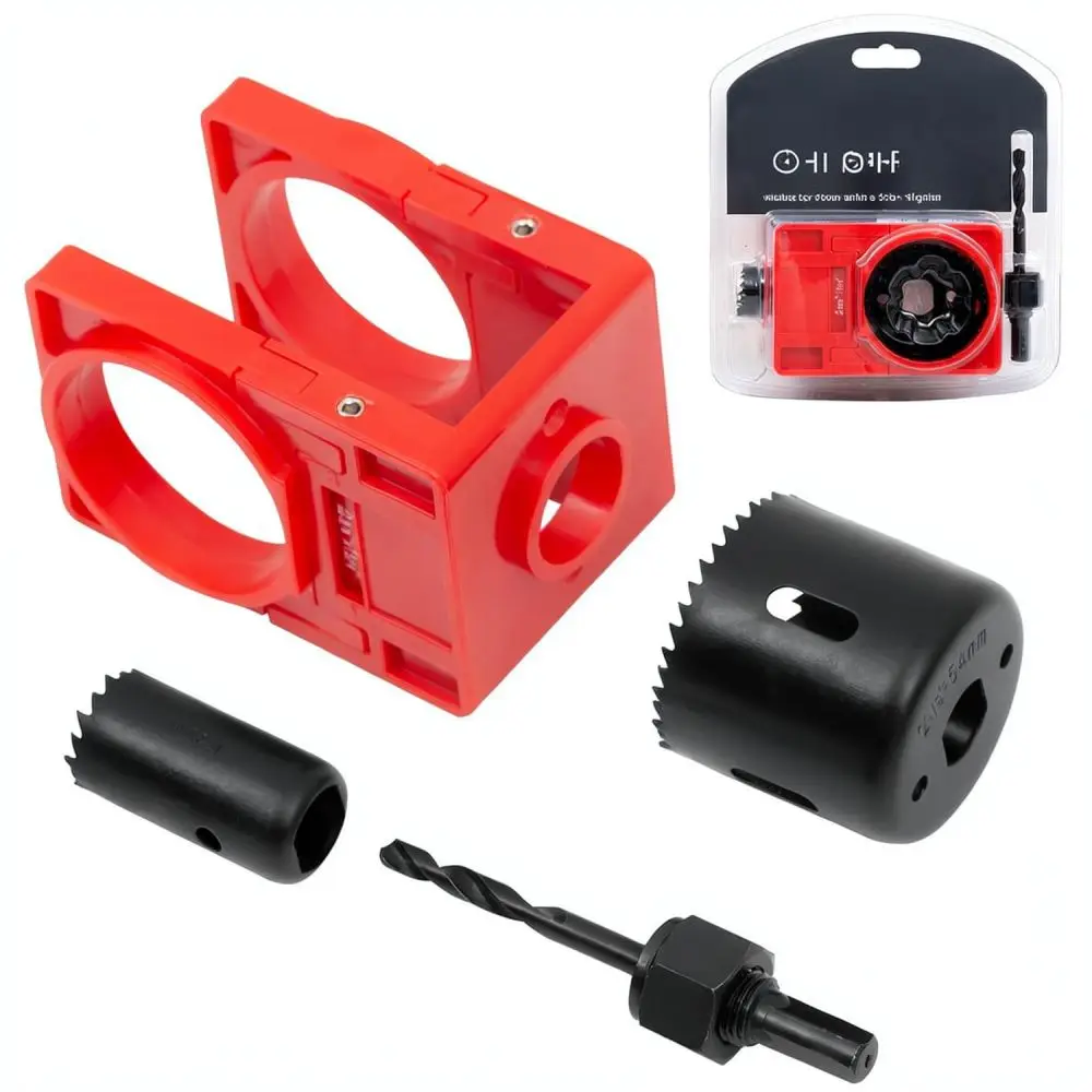 Door Lock Installation Kit Wood Drilling Template Jig For Accurate Hole Opener Professional Carpentry Hardware Tool Set