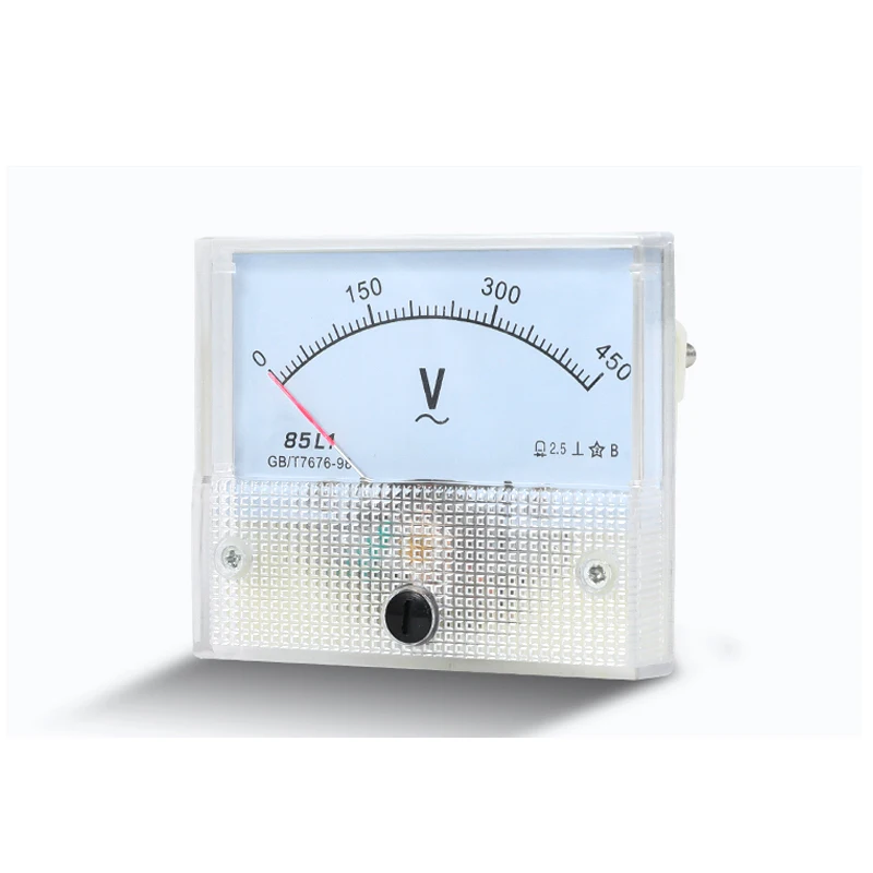 Medidor de tensão do painel analógico, medidor do volt, tipo do ponteiro, 85L1, CA, 0-50V, 150V, 250V, 300V, 450V, 500V, 600V