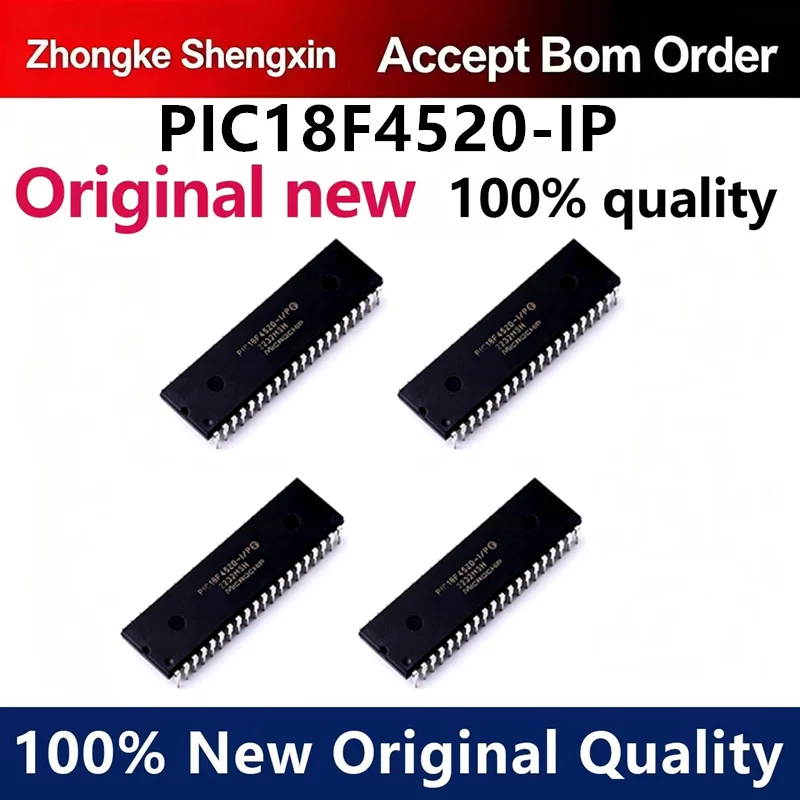 （5pcs-10pcs）PIC18F4520-IP direct insertion DIP-40 microcontroller chip available for immediate purchase in stock