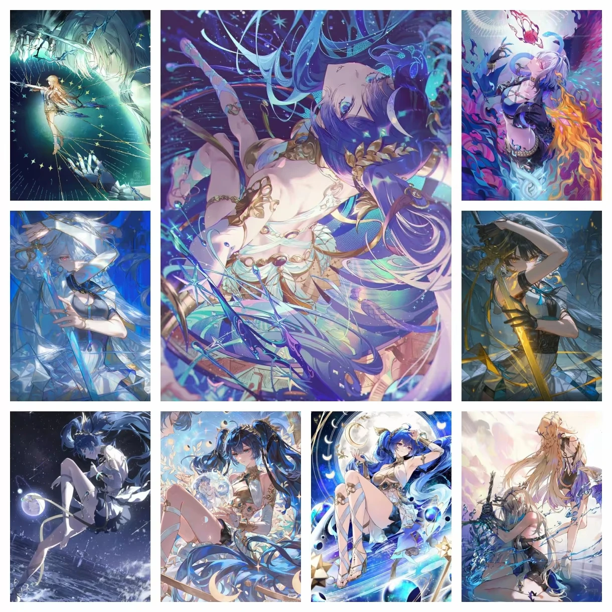 Chisa Cartethyia Yuno 2026 Neues Spiel Wuthering Waves 5D Diamantmalerei Stickerei Kreuzstich Handgemachtes Kunsthandwerk Heimdekoration Geschenk