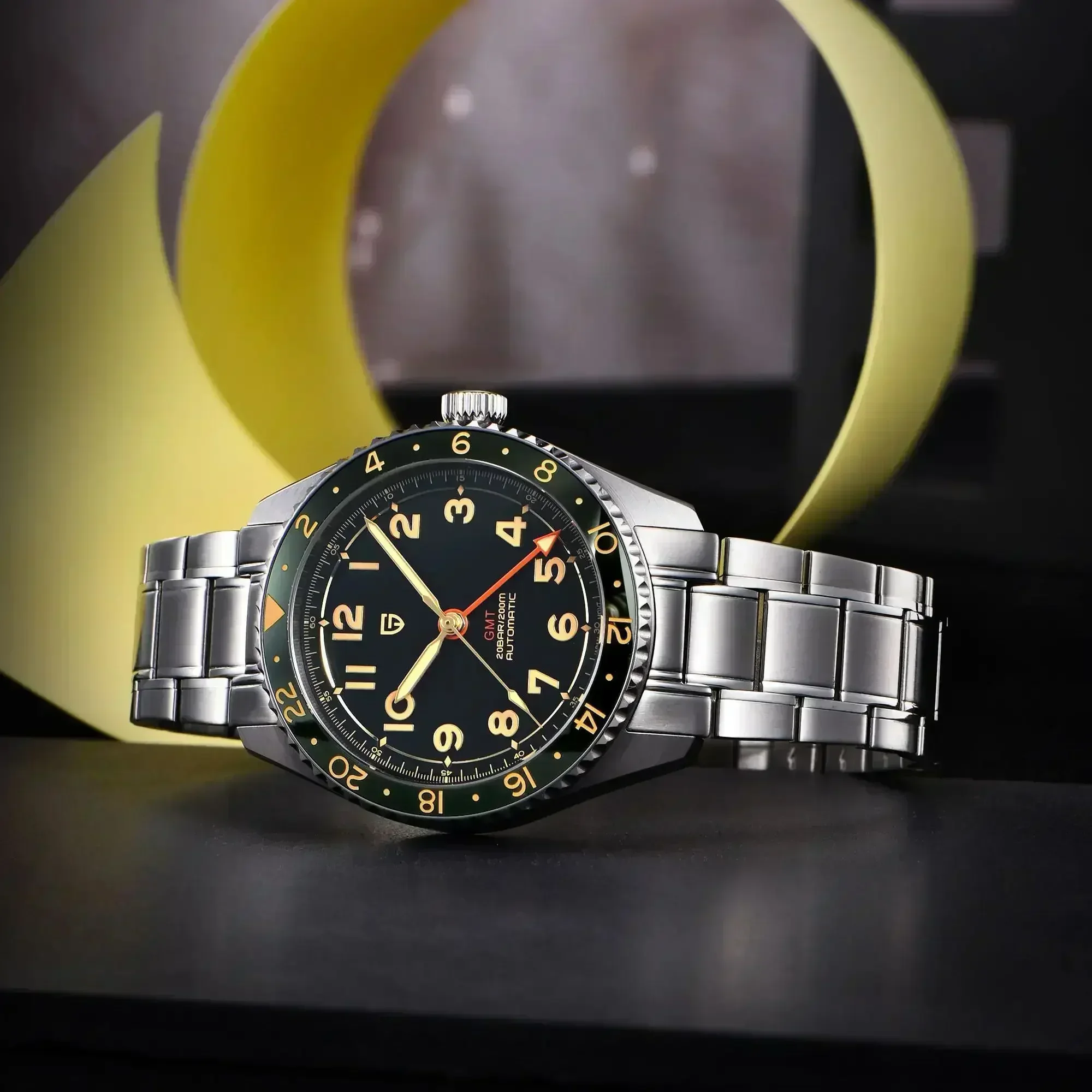 

Pagani Design 2025 новые мужские автоматические механические часы GMT 40 мм с сапфировым стеклом водонепроницаемые 20 бар светящиеся Bwg-9 reloj hombre