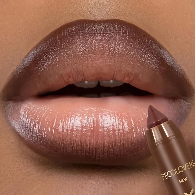 1pc lápis de batom fosco-caneta de delineador labial de longa duração, cosméticos de contorno fácil de deslizar para todos os tipos de pele, sistema de cores mistas