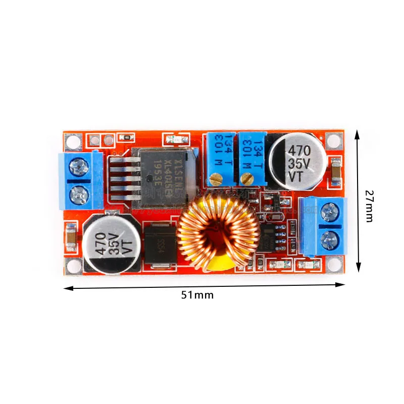 Imagem -03 - para dc cc cv Bateria de Lítio Step Down Placa de Carregamento Led Conversor de Energia Carregador de Lítio Módulo Step Down Xl4015 10 Peças Novo 5a dc