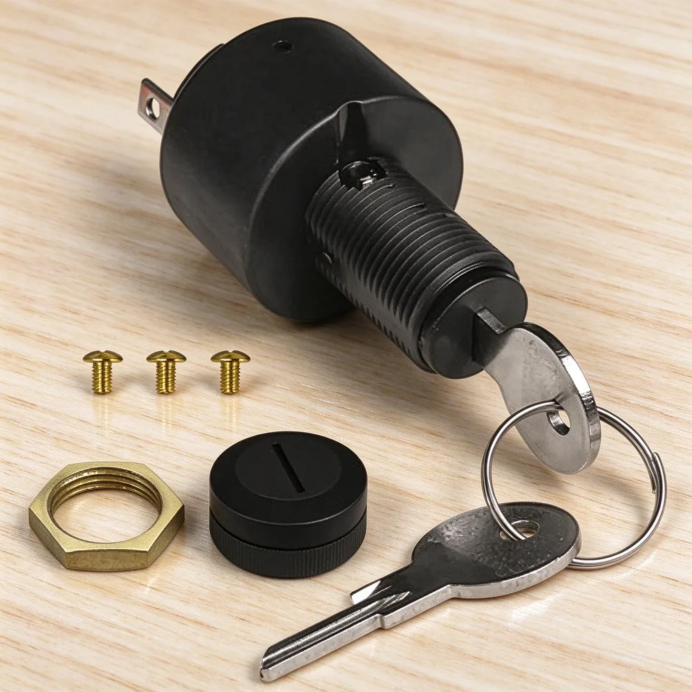 Marine Ignition Switch for Sierra MP41030 Replacement with Off Run Start Function and Protective Rubber Cap Coverage