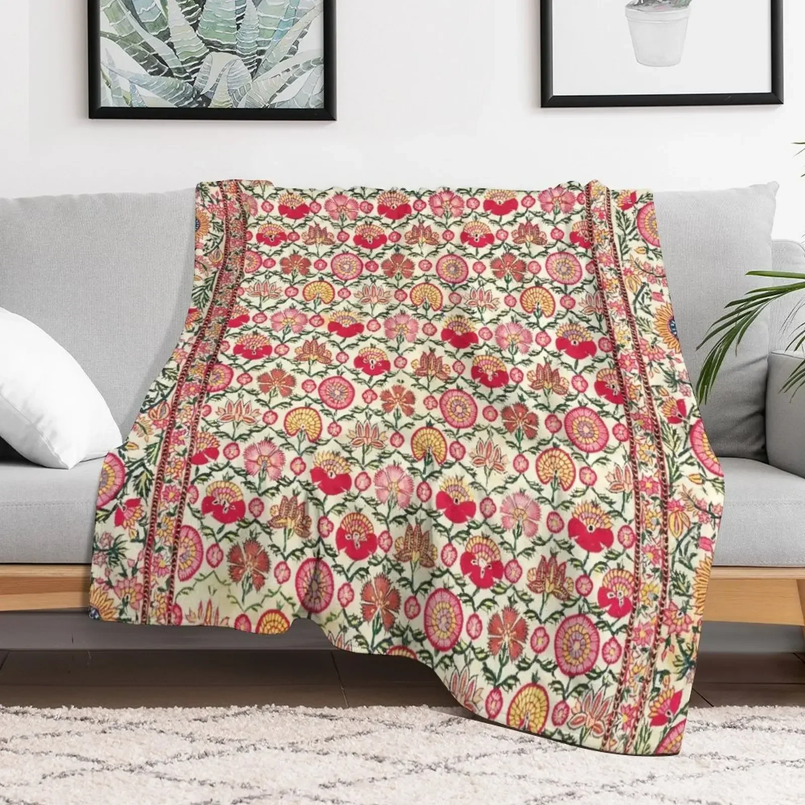 Vintage Bohemian Suzani 14 Throw Blanket Summer Beddings Sofa Quilt Plaid on the sofa halloween Blankets