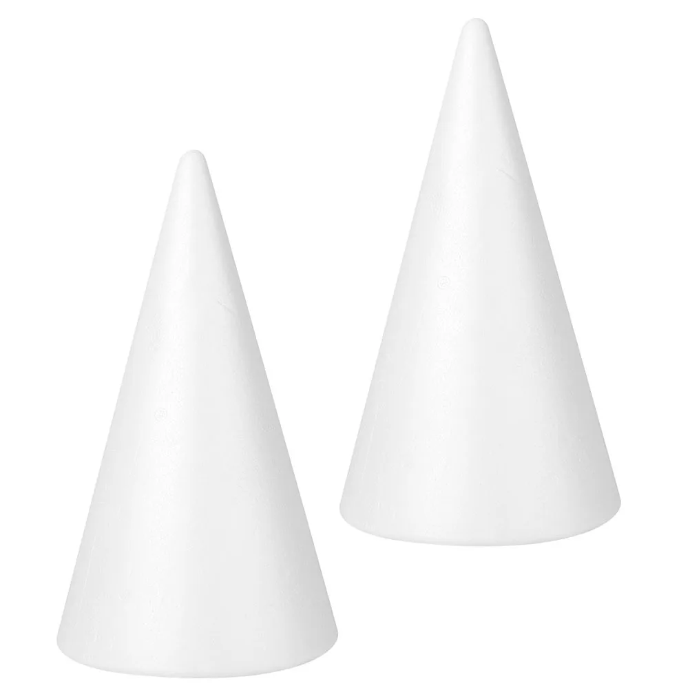 

2Pcs Craft Foam Cones for DIY Art and Decoration Educational Activity Set for At Home Preschool Church Party
