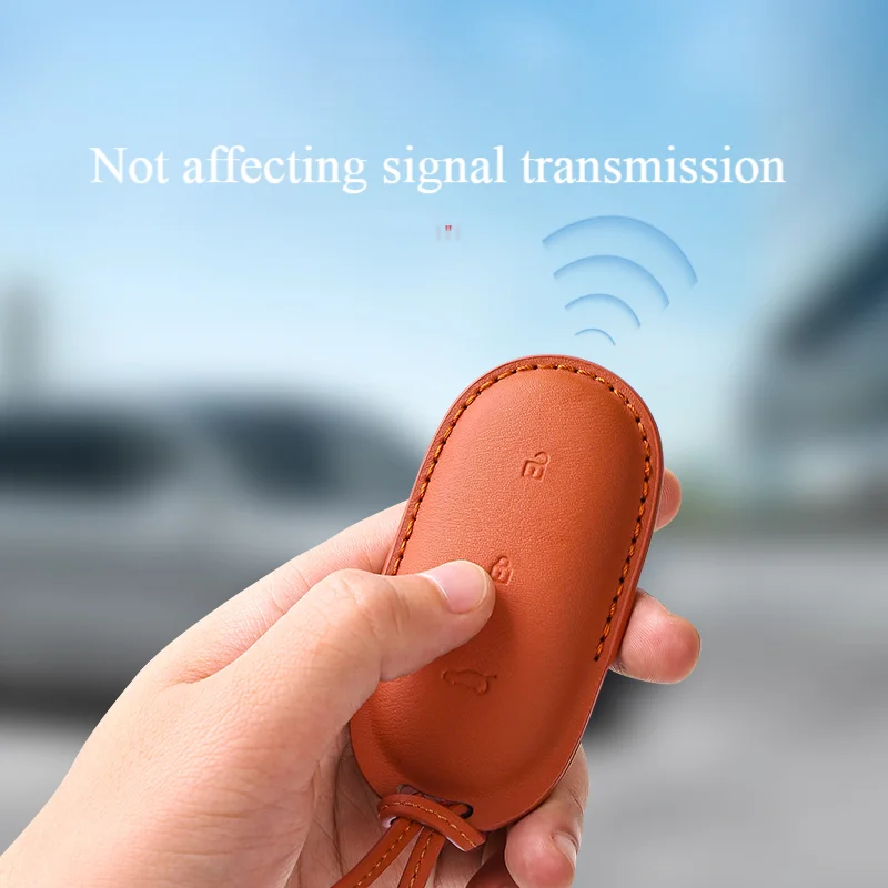 Leather Car Key Case for 2022 2023 2024 Li Lixiang L9 L8 L7 Leading Ideal Smart Key Case Protection Cover Accessories