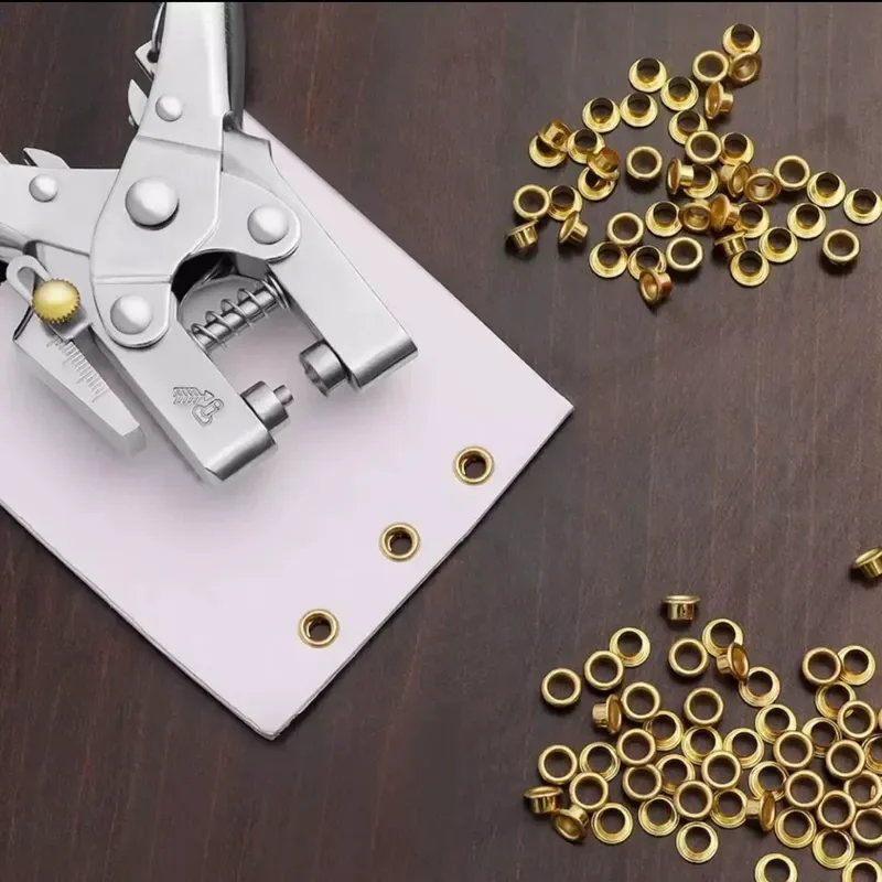 for Multifunctional Metal Retainer Bookbinder Air Compressed Corn Buckle Rivet Pliers Manual Single Hole Punch Round Hole