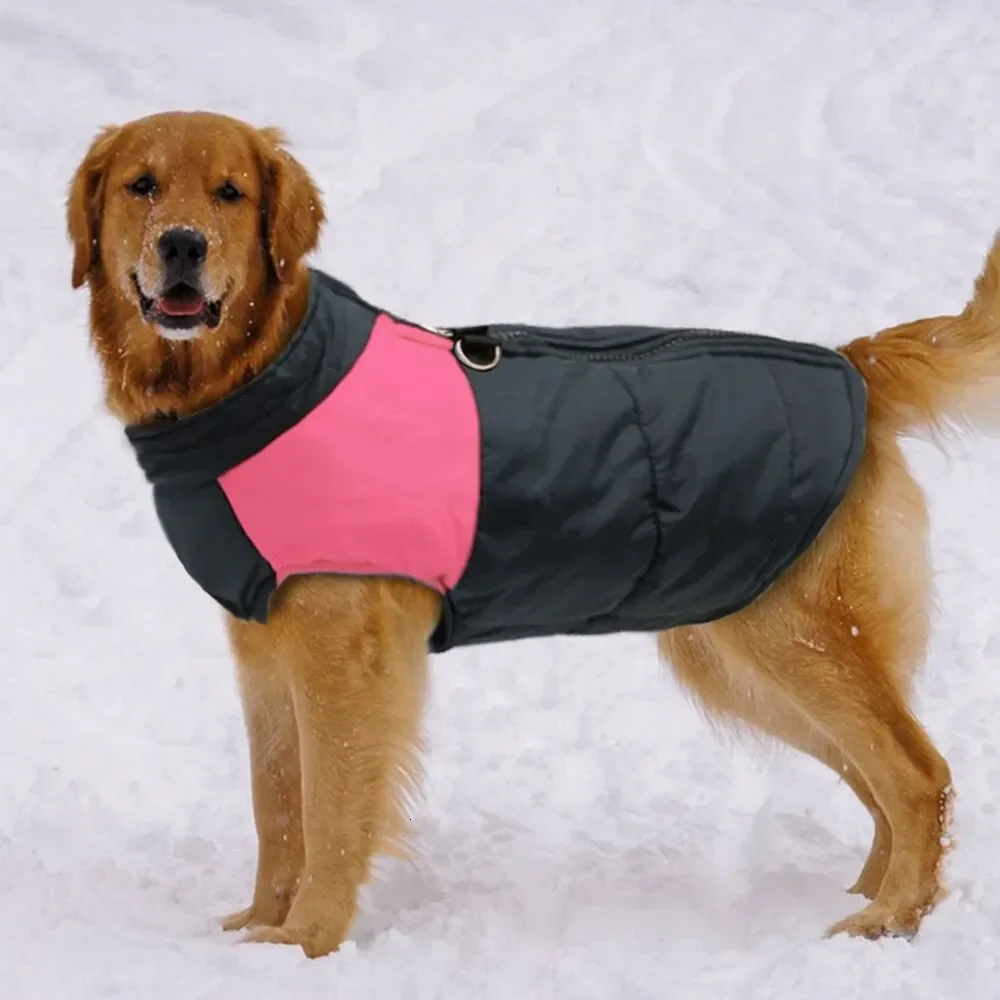 

Waterproof Pet Dog Puppy Vest Jacket Winter Warm Clothes Padded Zipper Coat For Small Medium Large Dogs 241126