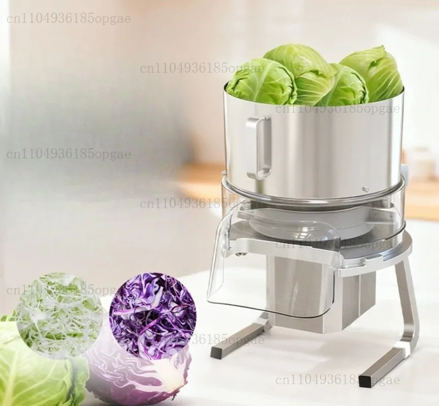 Commercial Cabbage Slicer 220V Vegetable Shredder 80-100KG/H Adjustable Thickness for Processing Potatoes and Onions